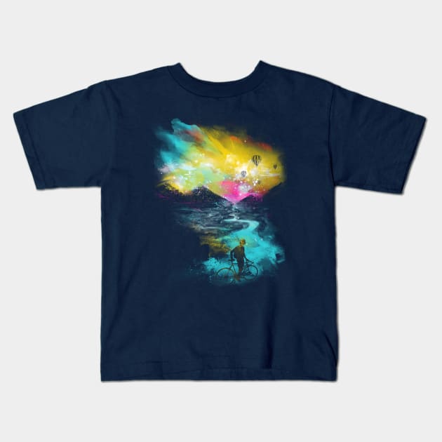 follow the road Kids T-Shirt by kharmazero